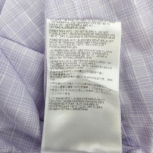 Quiet Luxury Brioni Dress Shirt Men’s XL Lavender Windowpane Made in Italy - Picture 10 of 16